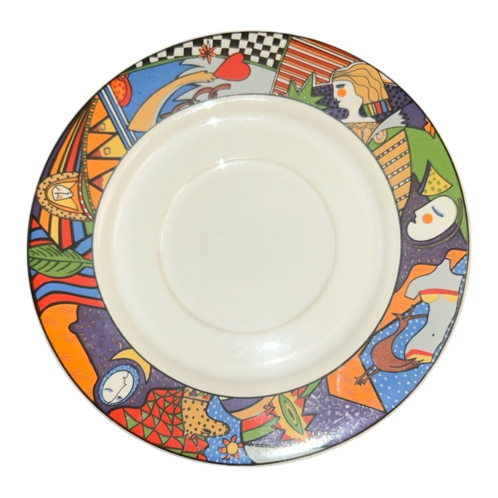 Vitromaster Metropolitan Stoneware‎ Salad Plates Set of 6 Postmodern 1990s